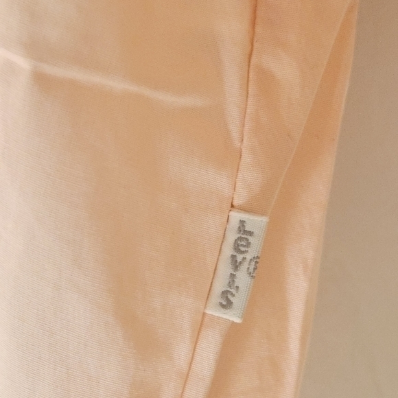 Levi's Jordyn NWT Peach Blush Pink Size Large Voluminous Bell Puff Sleeves Gift - Picture 3 of 7